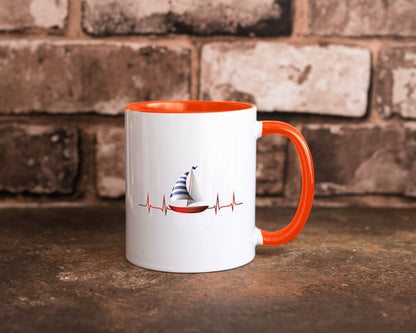 Segelboot Herzschlag | Segler segeln Boot Kapitän Geschenk Humor Geschenkidee