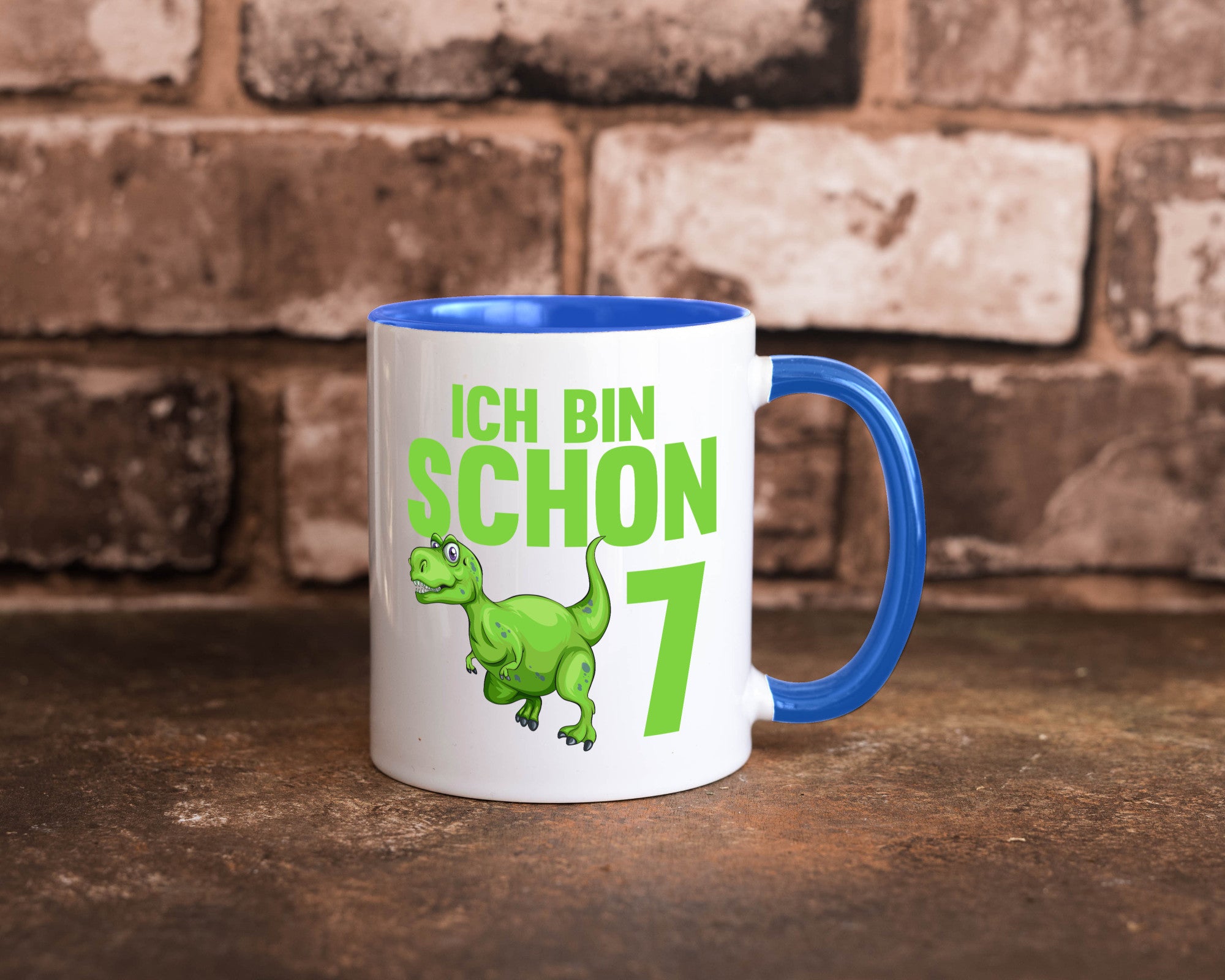 7. Geburtstag | 7 Jahre Dino Dinosaurier Humor Geschenkidee Tasse