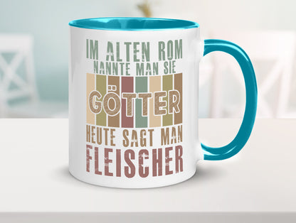 Heute sagt man: Fleischer | Schlachterei Humor Geschenkidee Tasse
