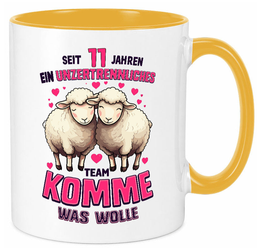 11 Jahre Verheiratet | ein Team Ehepaar v2 Humor Geschenkidee Tasse