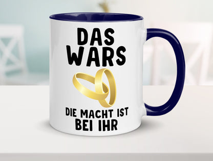 Die macht ist bei ihr | Hochzeit Tasse Ehemann Ehe Geschenk Humor Geschenkidee