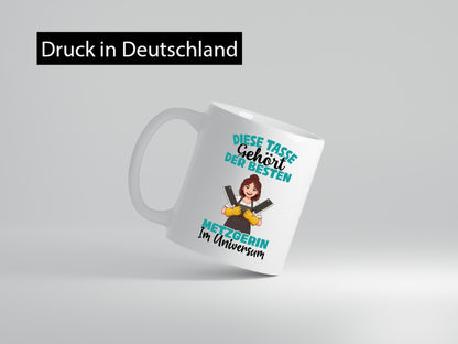 Im Universum: Metzgerin | Fleischerin Geschenk Humor Geschenkidee lustiger