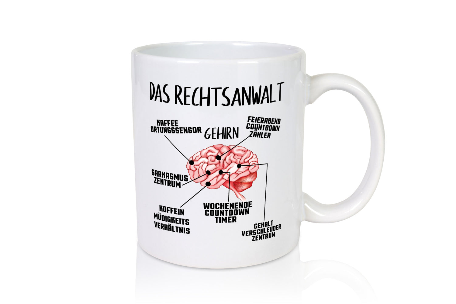 Das Rechtsanwalt Gehirn lustiger Spruch Geschenk Humor Geschenkidee Tasse