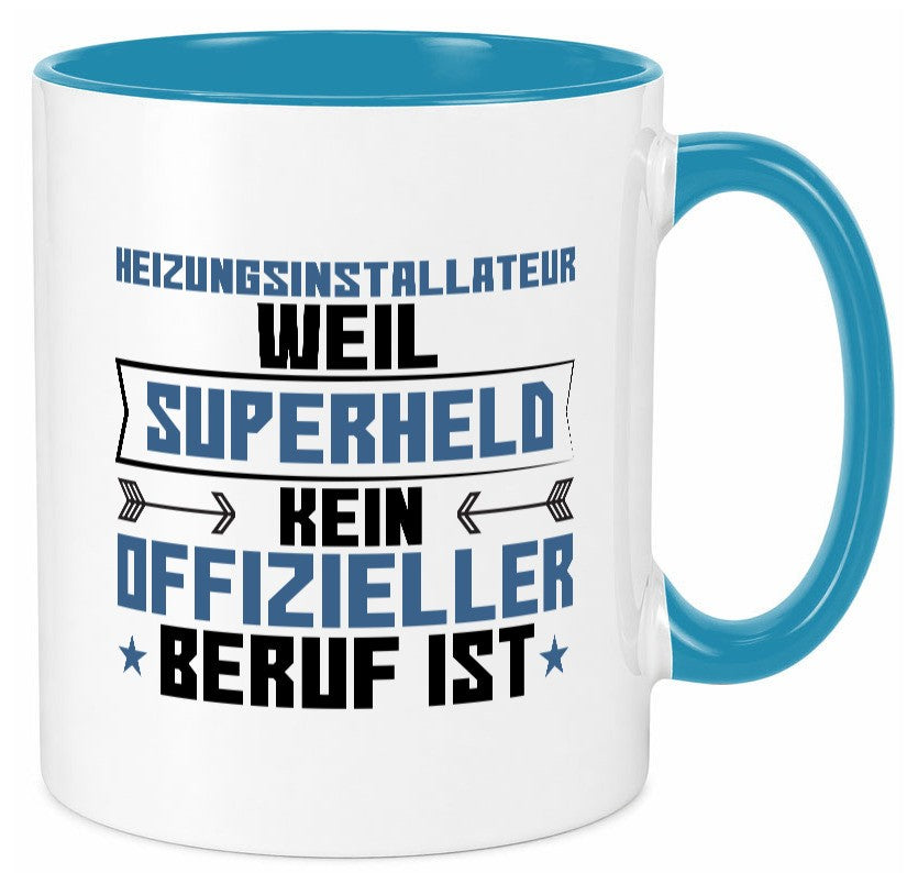 Superheld Heizungsinstallateur | Hotel lustig Humor Geschenkidee Geschenk Tasse