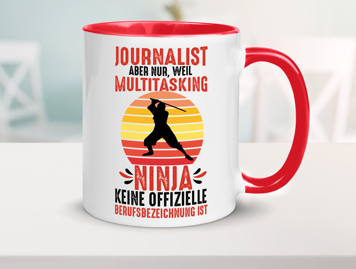 Journalist weil Multitasking Ninja kein Beruf ist Geschenk Arbeit Kollegen Büro