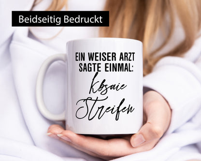 Weiser Arzt Tasse | unleserliche Schrift Ärzte Humor Geschenk Geschenkidee