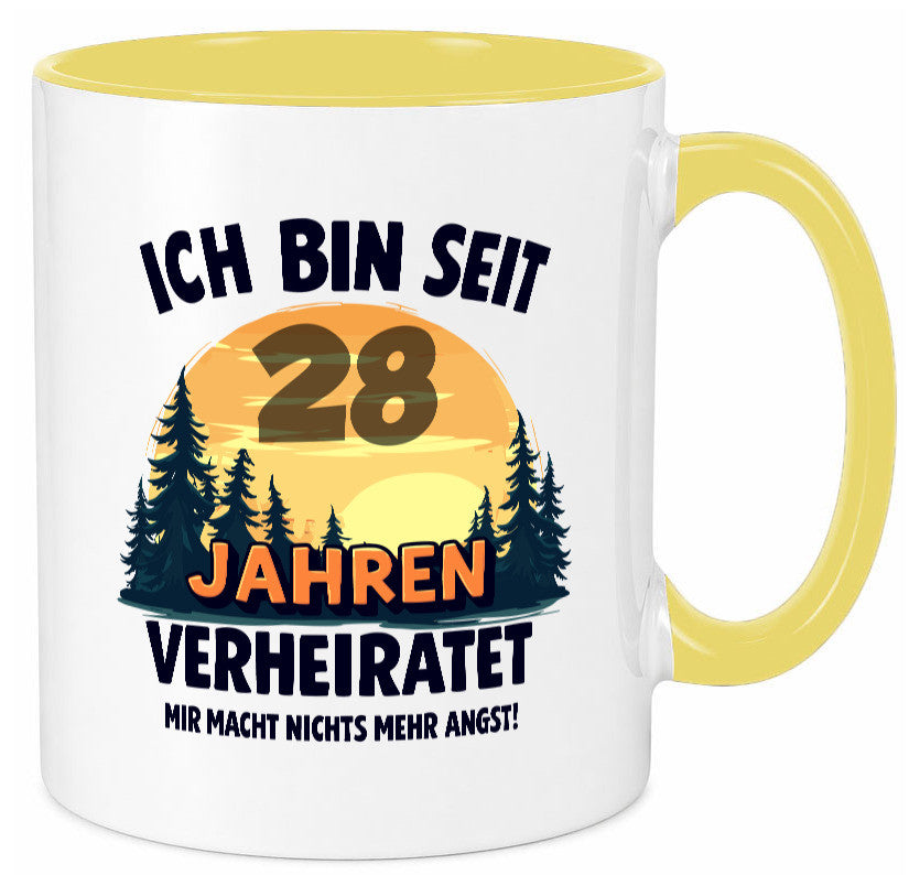 Ich bin Verheiratet | 28. Hochzeitstag Ehepaar v2 lustiger Spruch Geschenk