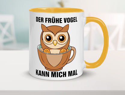 Der frühe Vogel kann mich mal | Eule Morgenmuffel v2 lustiger Spruch Geschenk