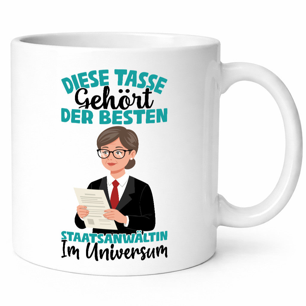 Im Universum: Staatsanwältin | Anwältin Geschenkidee Humor Tasse