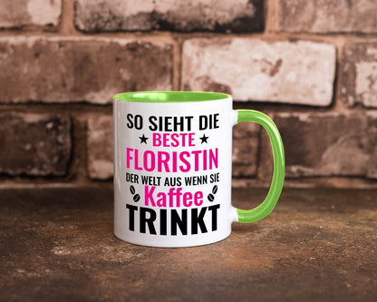 Kaffee trinkt: Floristin | Blumen Verkäuferin lustiger Spruch Geschenk Humor