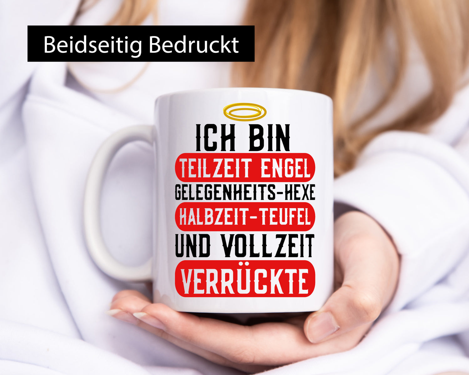 Teilzeit Engel | Hexe Verrückte Zicke frecher Spruch lustiger Geschenk Humor