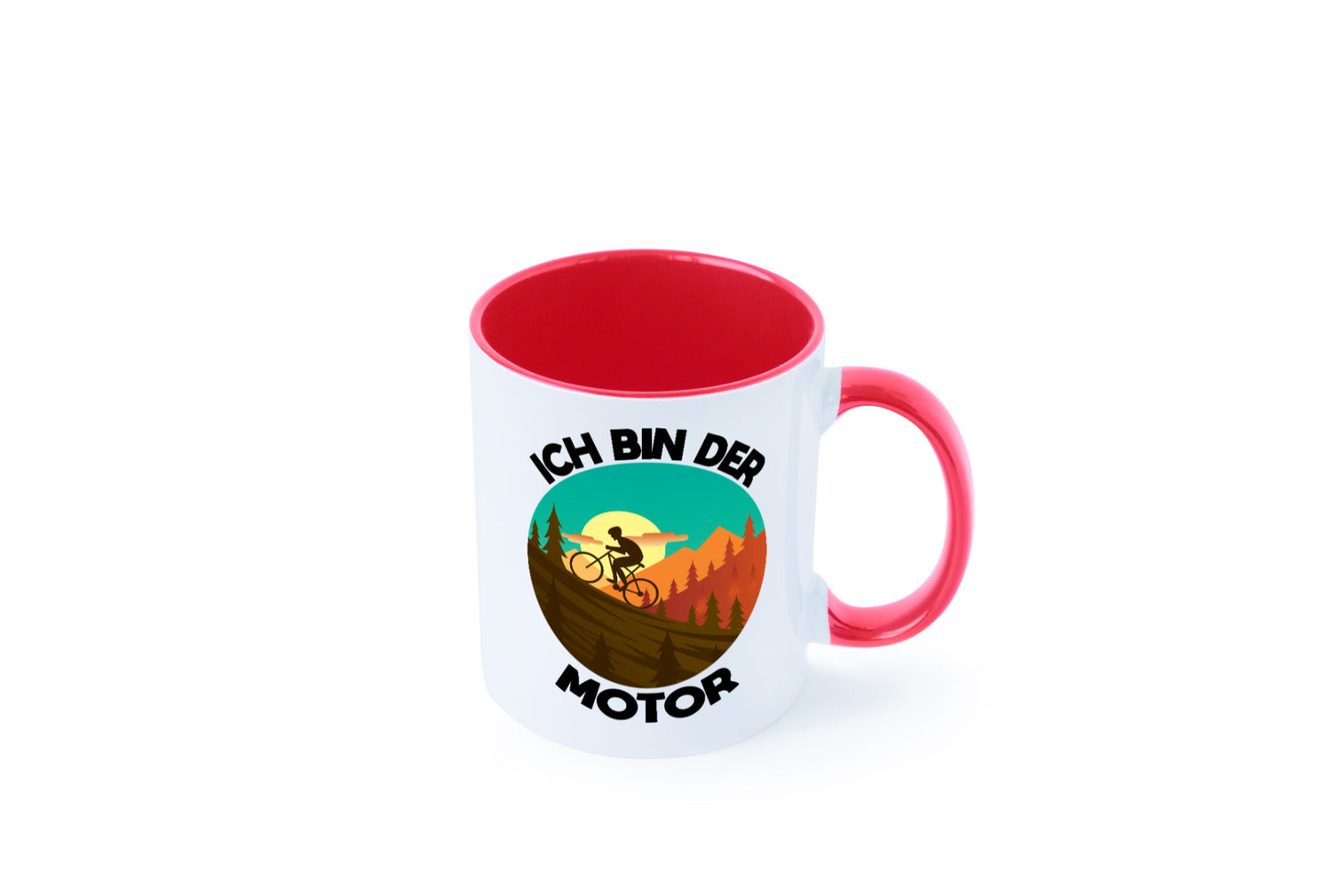 Ich bin der Motor | Mountainbiking Fahrrad Berge Geschenkidee Humor Tasse