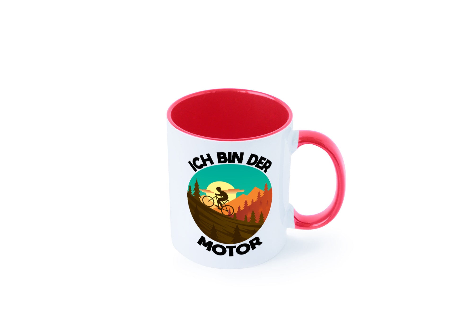 Ich bin der Motor | Mountainbiking Fahrrad Berge Geschenkidee Humor Tasse