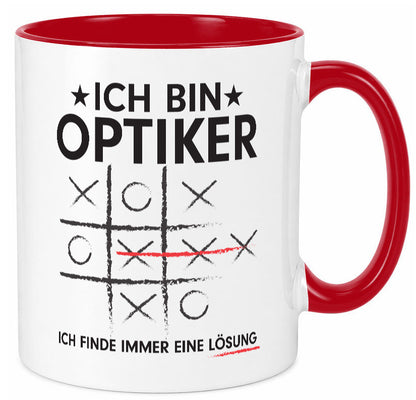 Löse Probleme: Optiker | Augenoptiker Geschenkidee Humor Tasse
