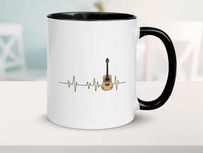 Gitarre Herzschlag | Motiv Musiker Rock Musik lustig Humor Geschenkidee