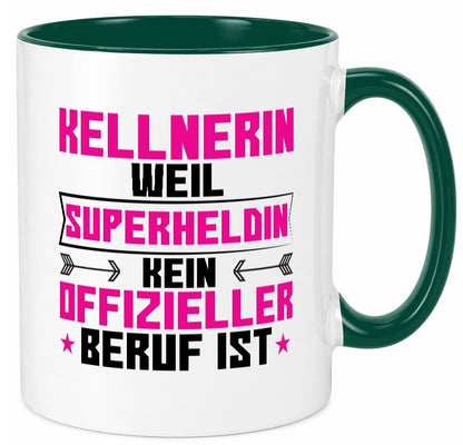 Superheldin Kellnerin | Beruf kellnern Bedienung Geschenk Arbeit Kollegen Büro Tasse