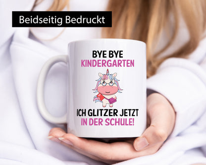 Tschüss Kindergarten, hallo Schule | Einhorn Geschenk Humor Geschenkidee