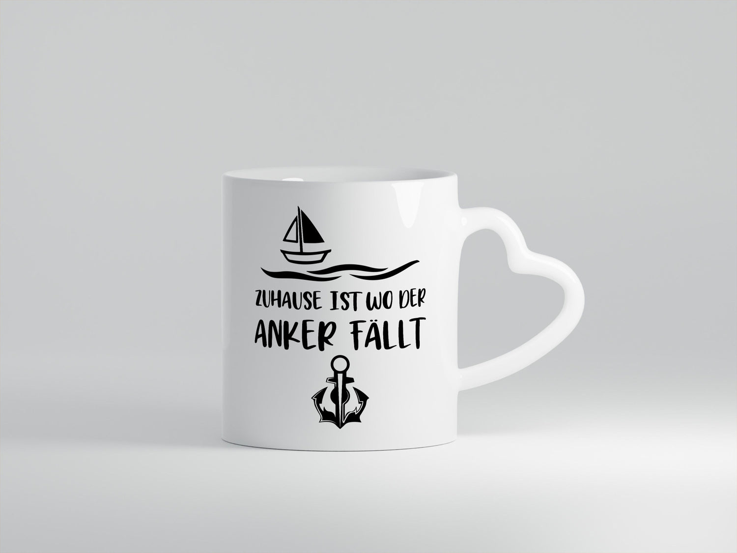 Zuhause ist wo der Anker Fällt | Kapitän Geschenkidee Humor Tasse
