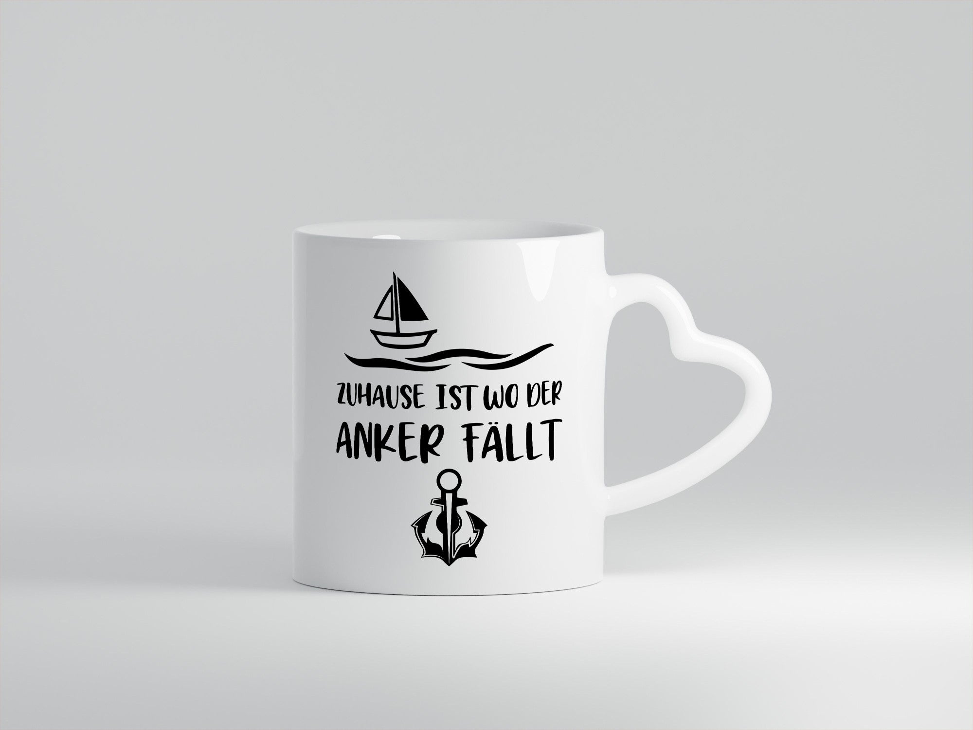 Zuhause ist wo der Anker Fällt | Kapitän Geschenkidee Humor Tasse