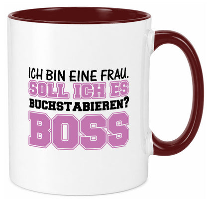 Ich bin der Boss Geschenk Humor Geschenkidee lustiger Spruch Tasse
