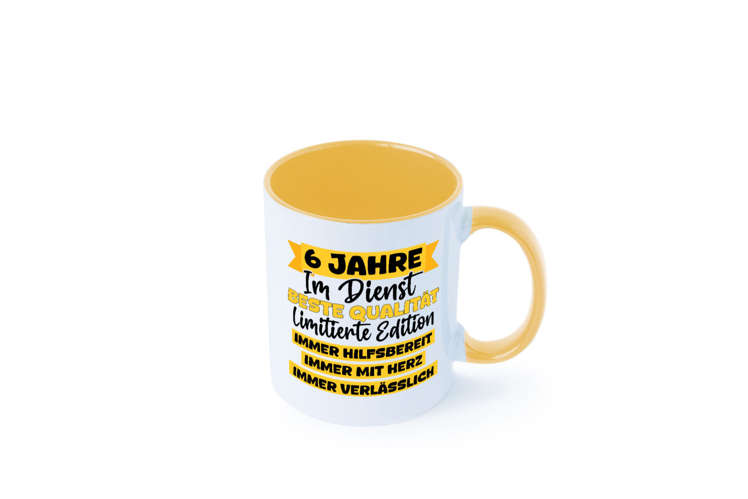 6 Jahre im Dienst | Jubiläum Arbeit v8 Geschenkidee Kollegen Büro Humor Tasse