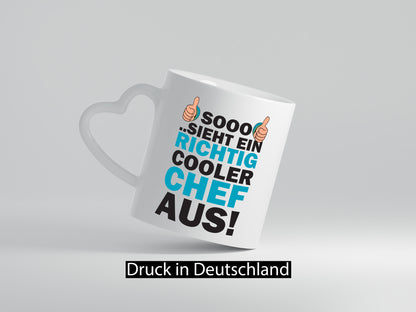 Richtig cooler Chef | Büro Arbeitgeber Mitarbeiter lustiger Spruch Geschenk