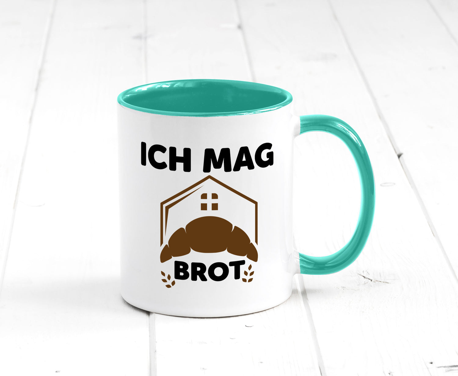 Ich mag Brot | Bäcker backen lustiger Spruch Geschenk Humor Geschenkidee Tasse