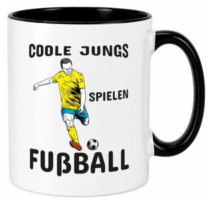 Coole Jungs spielen Fußball | Fußballer Tasse Junge lustiger Spruch Geschenk