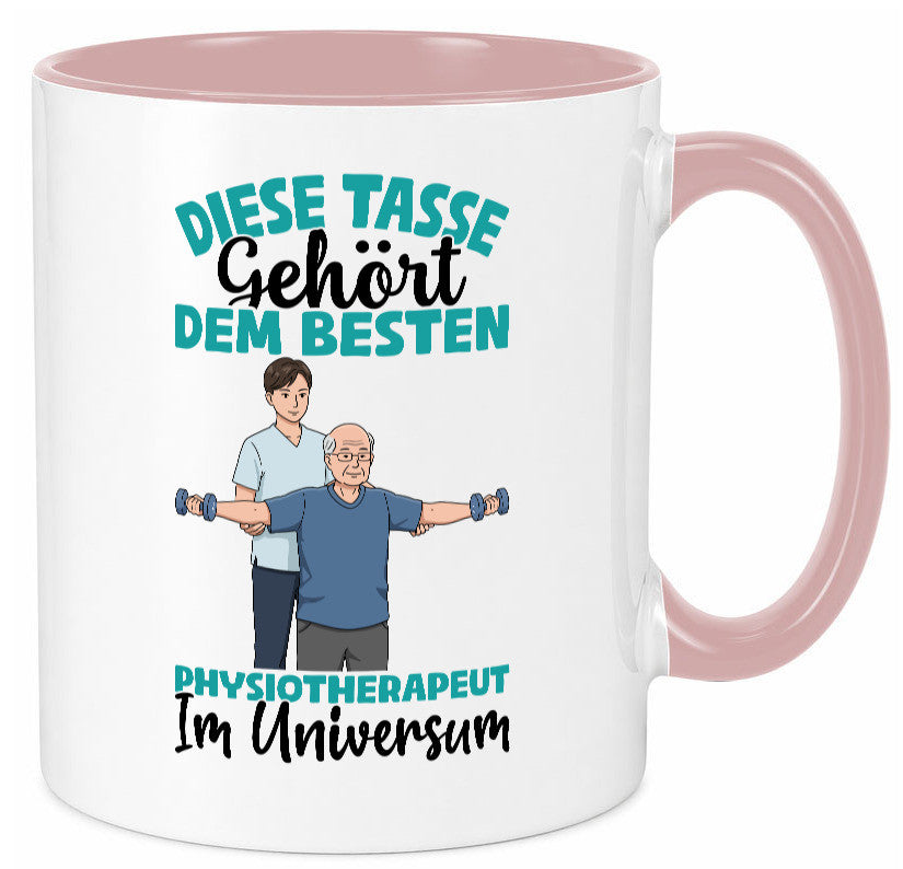 Im Universum: Physiotherapeut Geschenkidee Humor Tasse