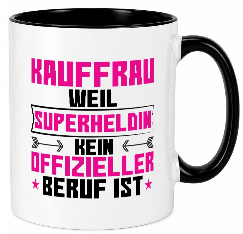 Superheldin Kauffrau | Kauffrauen lustig Humor Geschenkidee Geschenk Tasse