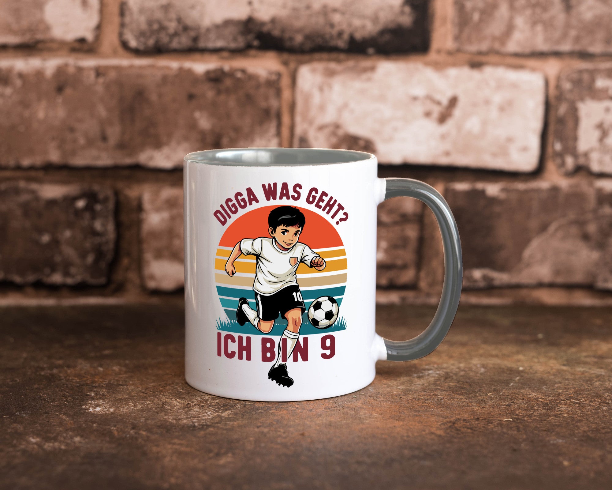 9 Geburtstag | Jahre Digga was geht ab Fußball lustig Geschenkidee Geschenk