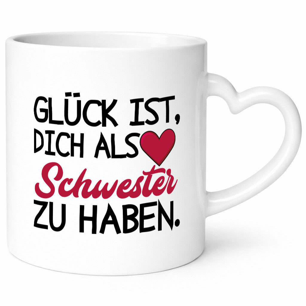 Schwester Tasse | Statement Glück Geschwister Geschenk Humor Geschenkidee
