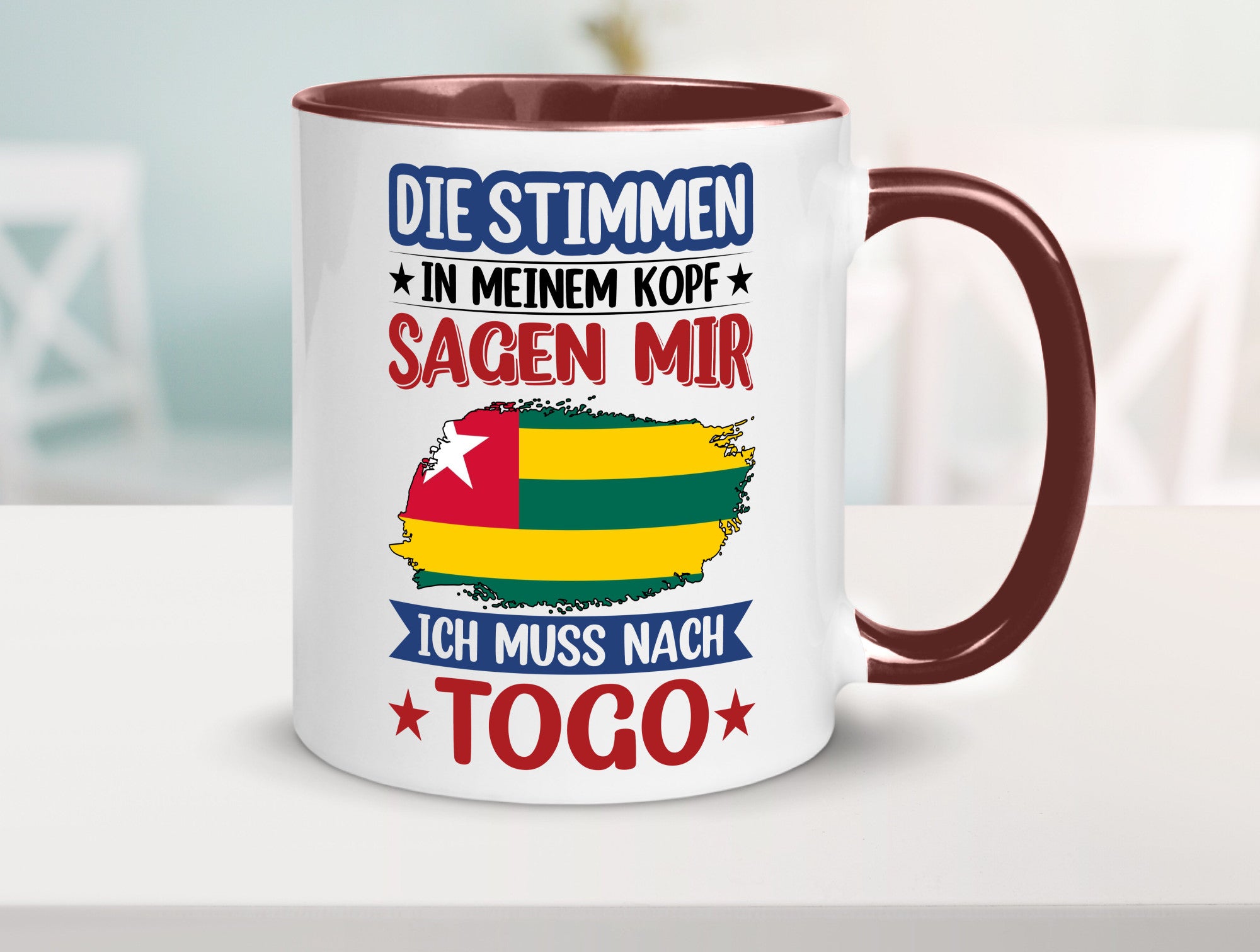 Togo | Urlaub Stimmen in meinem Kopf Traumland Humor Geschenkidee Tasse
