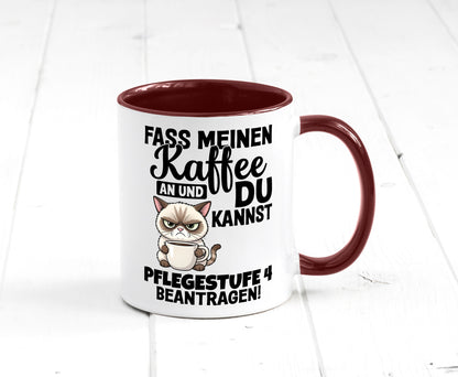 Fass meinen Kaffee an | Pflegestufe 4 Krankenschwester v3 Geschenkidee Humor