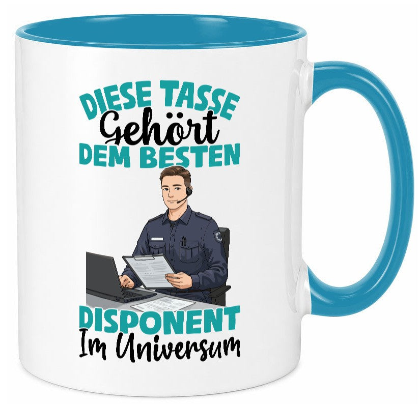Im Universum: Disponent | Zuteiler Humor Geschenkidee Tasse