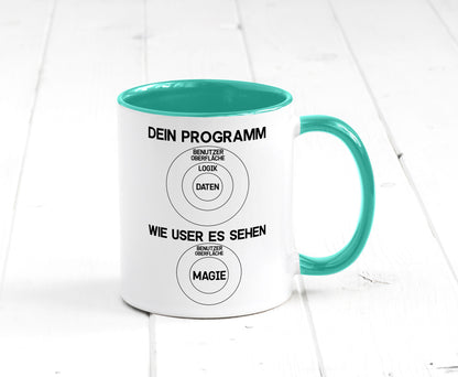 Wie User dein Programm sehen | Programmierer Magie Witz Geschenkidee Humor Tasse