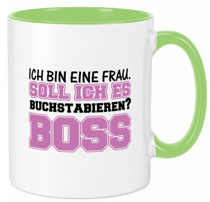 Ich bin der Boss Geschenk Humor Geschenkidee lustiger Spruch Tasse