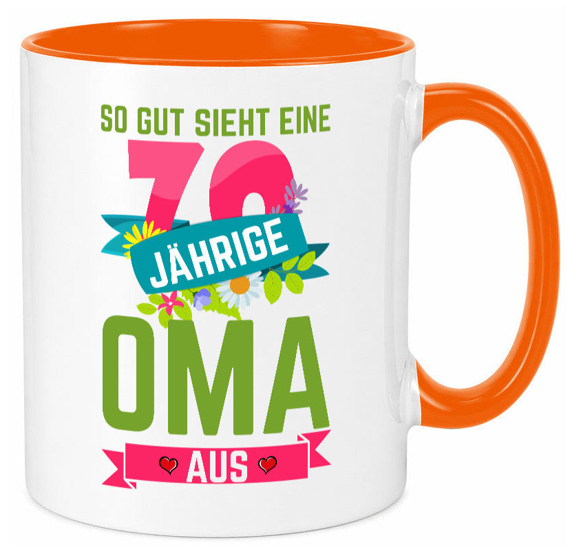 70. Geburtstag | 70 Jährige Oma Großmutter Geschenkidee Familie Humor Tasse