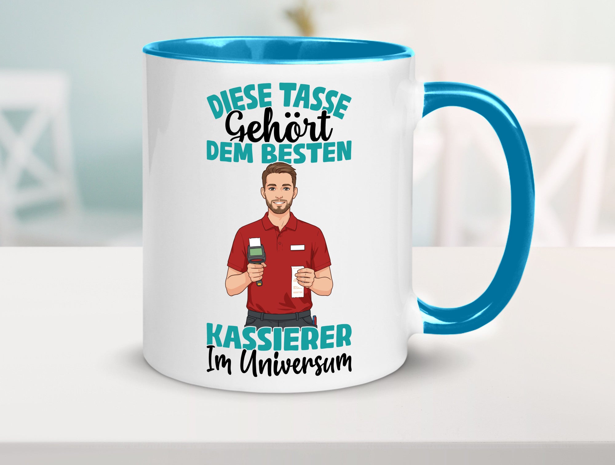 Im Universum: Kassierer Geschenk Humor Geschenkidee lustiger Spruch Tasse
