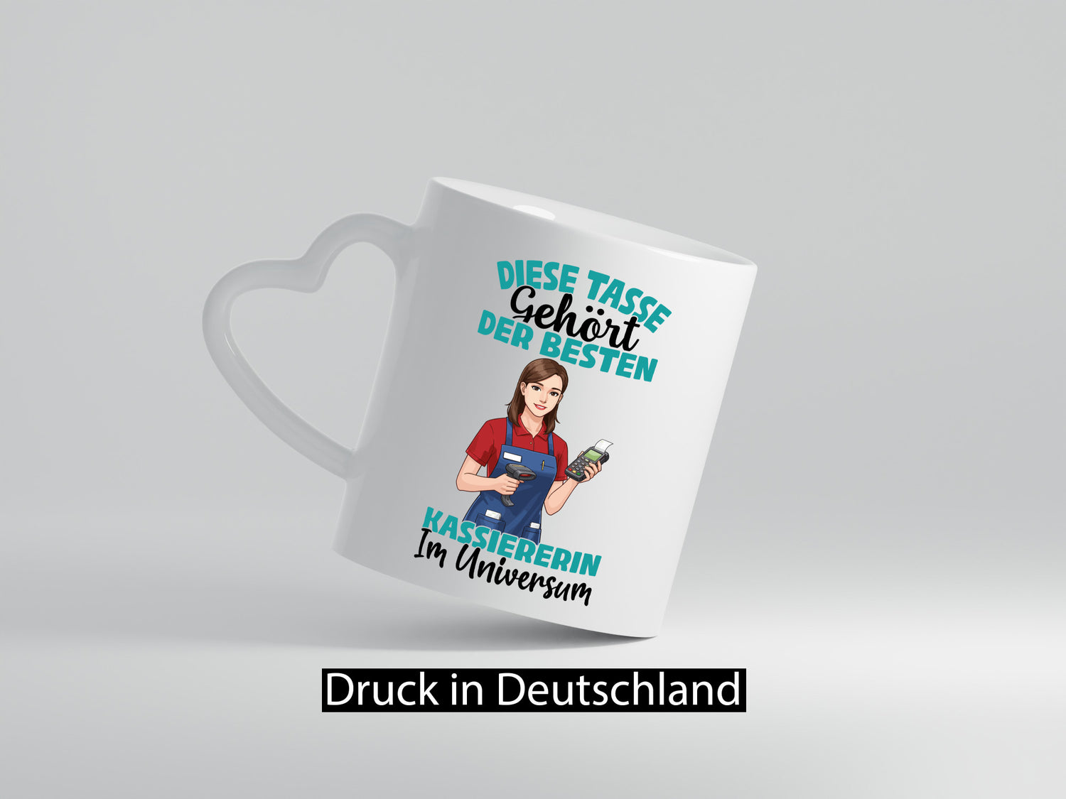 Im Universum: Kassiererin Geschenkidee Humor Tasse