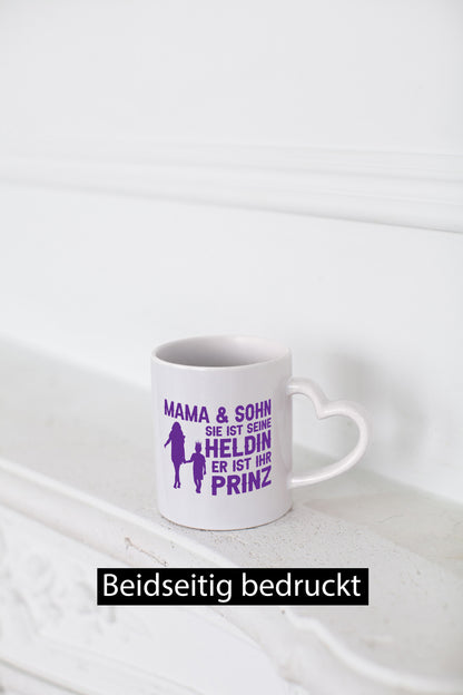 Mama &amp; Sohn | Helding Prinz Mutterliebe Geschenkidee Familie Humor Tasse