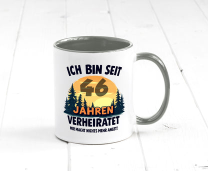 Ich bin Verheiratet | 46. Hochzeitstag Ehepaar Geschenkidee Humor Tasse
