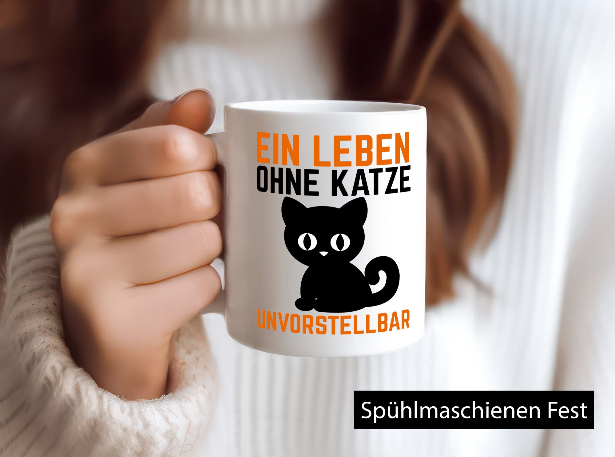 Ein Leben ohne Katze unvorstellbar | Tierliebe Comic Geschenkidee Tierliebhaber