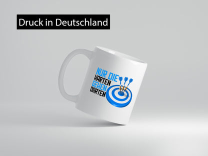 Nur die Harten gehen Darten | Dart Dartspieler Pfeile Humor Geschenkidee Tasse