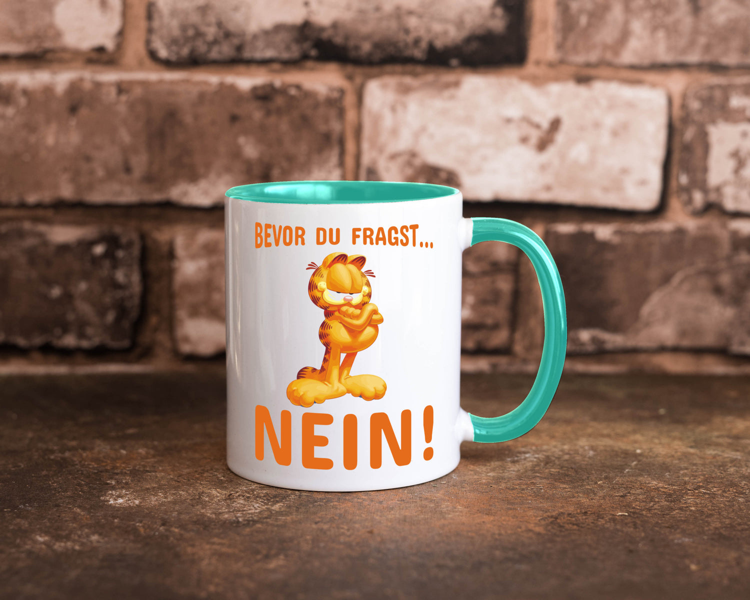 Bevor du fragst? Nein! | grimmige Katze Spruchtasse lustig Tierliebhaber Humor