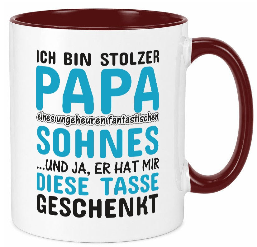 Stolzer Papa | Vater Tasse Fantastischer Sohn Humor Geschenk Familie