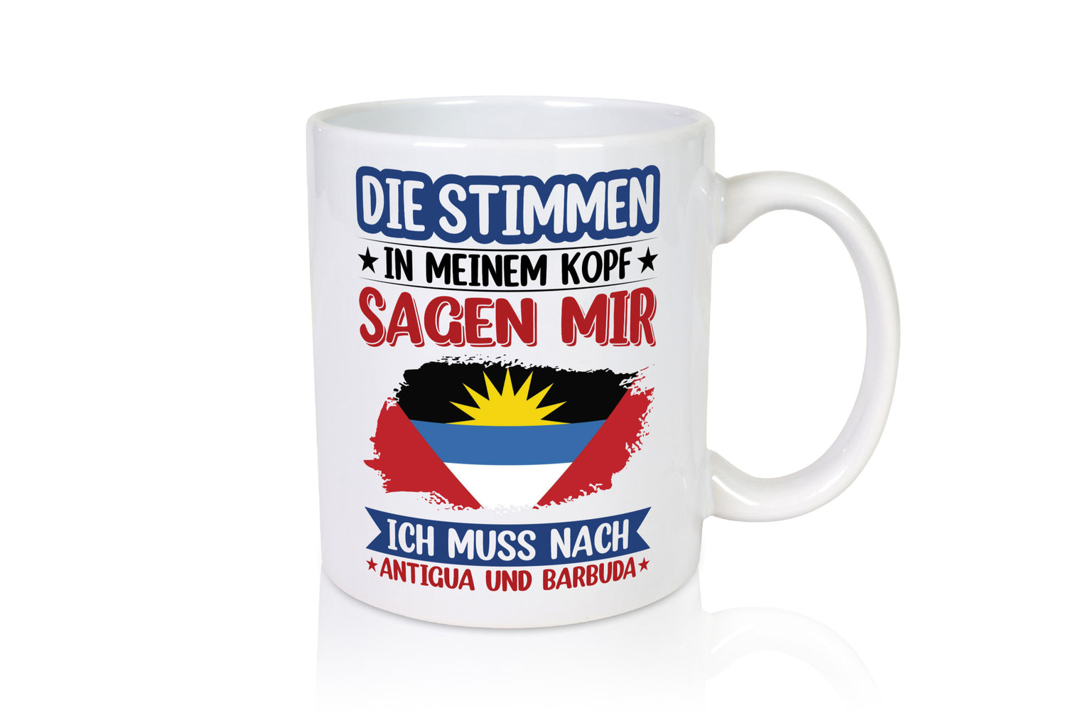 Antigua und Barbuda | Urlaub Stimmen in meinem Kopf Geschenkidee Humor Tasse