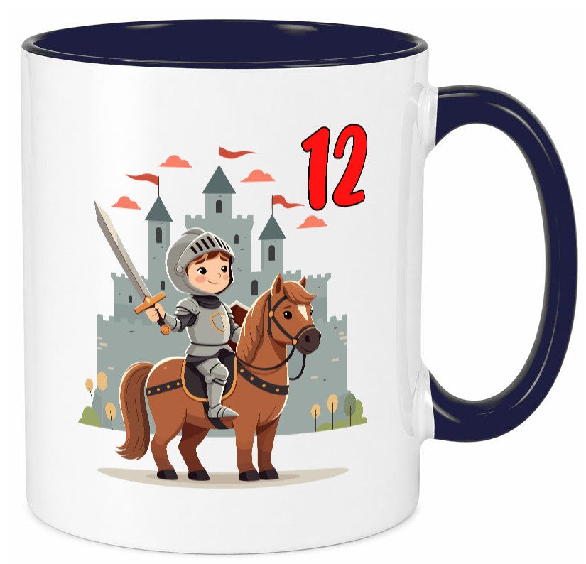 12. Geburtstag | 12 Jahre Ritter Junge Schloss lustiger Spruch Geschenk Tasse