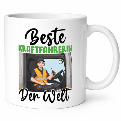 Beste Kraftfahrerin | Lastwagen LKW Geschenkidee Humor Tasse