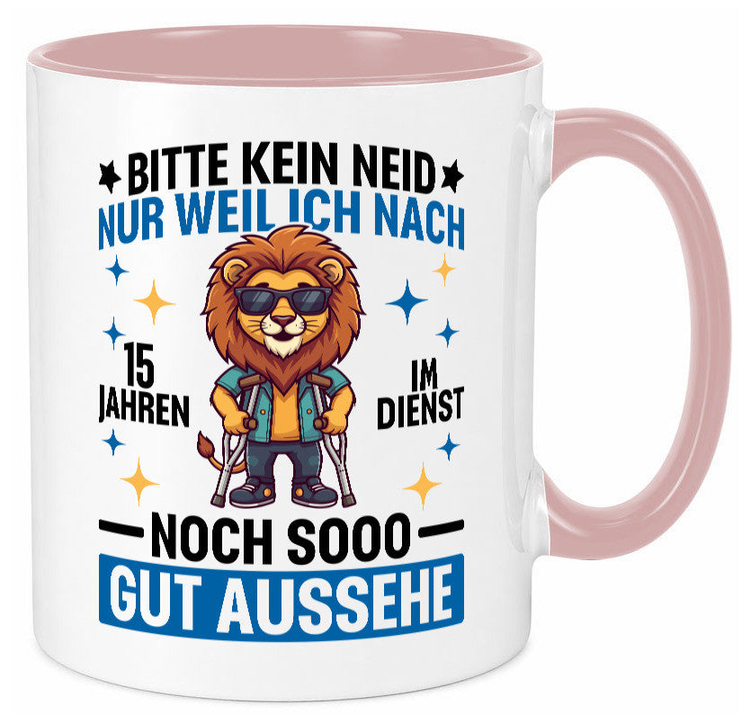 15 Jahre im Dienst | Arbeitsjubiläum Arbeit lustig Kollegen Büro Geschenk Tasse